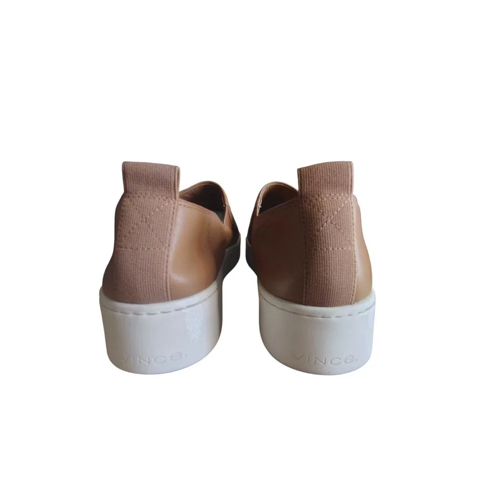 Vince Leather Saxon 2 Camel White Women’s Shoes Flats Slip On Size 9.5 Shoe   55